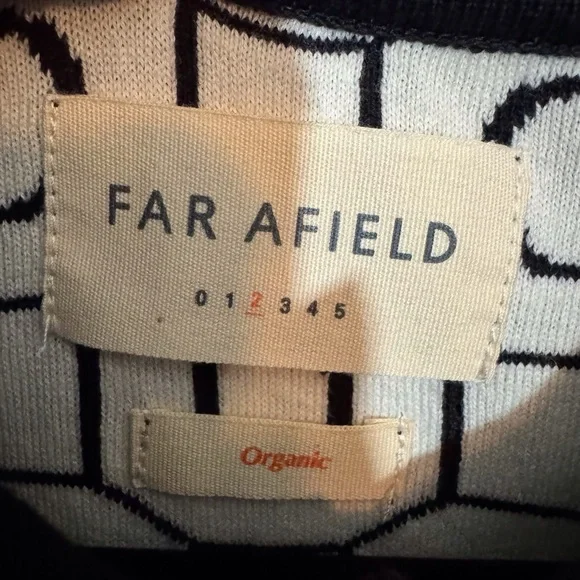 Far Afield Size 2 Medium Zinger Polo Cardigan Sweater Geometric Knit Streetwear - Picture 8 of 8